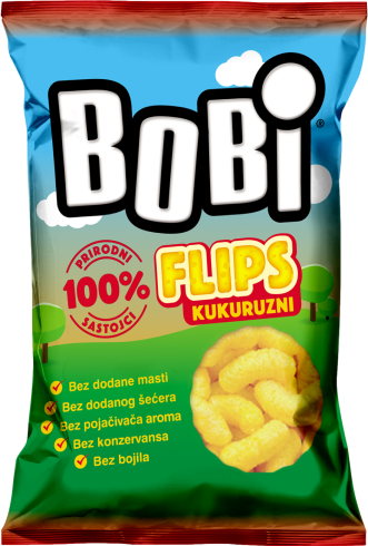 Bobi extruded corn snacks 80g
