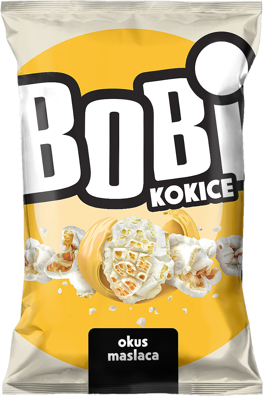 BOBI popcorn ready to eat with the taste of butter 100g